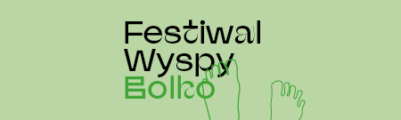 banerek informacyjny, zielone tło, napis Festiwal Wyspy Bolko
