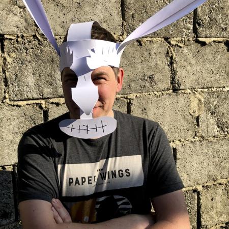 Maska zająca do wykonania w domu 