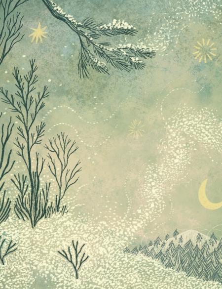 Grafika ukazuje zwierzątko śpiące pod drzewem. bajkowy, odrealniony obraz.  