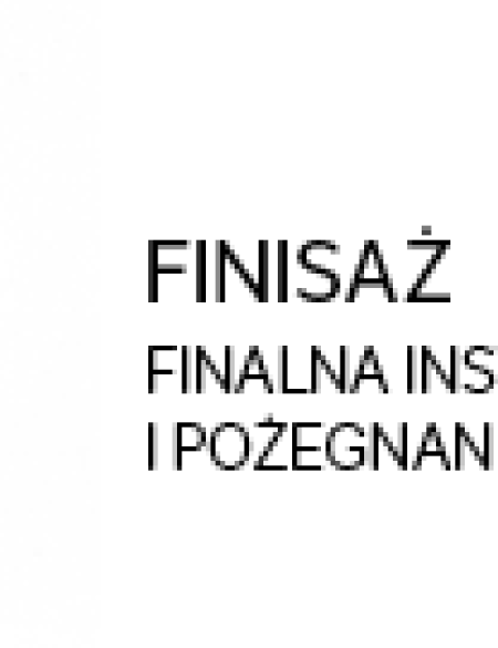 baner informacyjny napis finisaż 