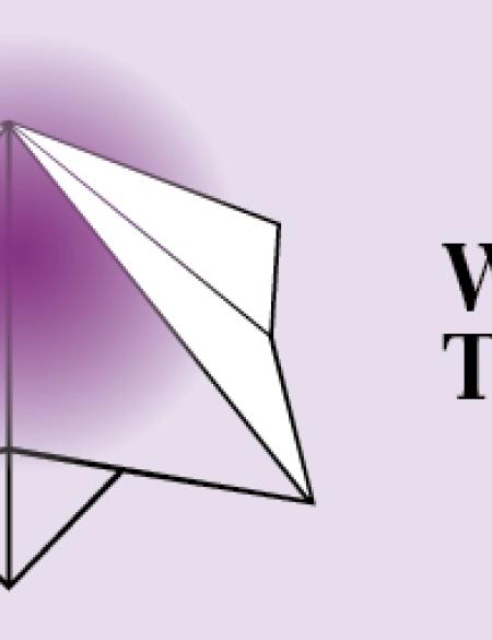 baner informacyjny, napis warsztaty, fioletowe tło, motyw papierowej układanki