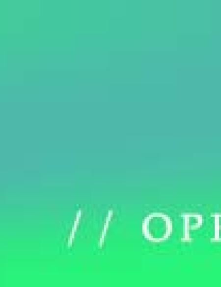 banerek informacyjny z napisem salon wiosenny, oprowadzanie, zielone tło. 