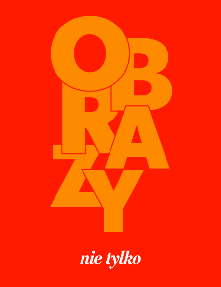 baner informacyjny, napis Nie tylko obrazy, kolor pomarańczowy