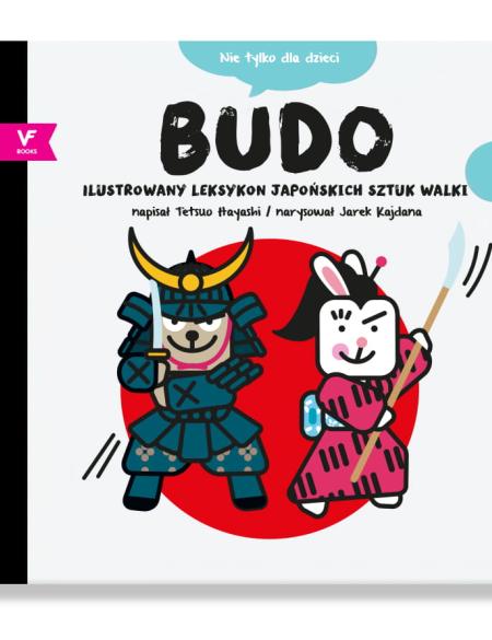 okładka książki BUDO, dwie postaci w stylu mangi japońskiej, sztuki walki