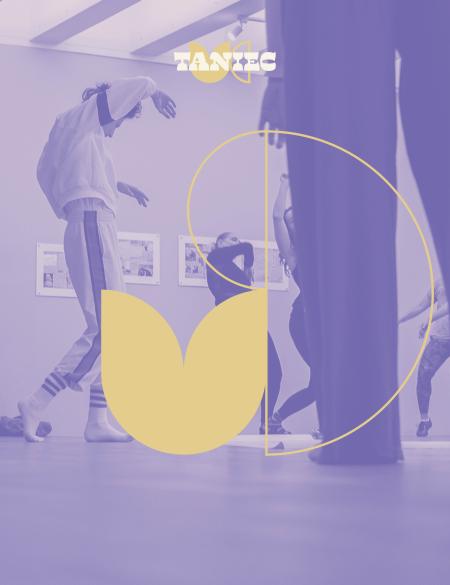 baner informacyjny, w tle zdjęcie ukazujące tancerzy, jedynie sugestia. napis taniec.