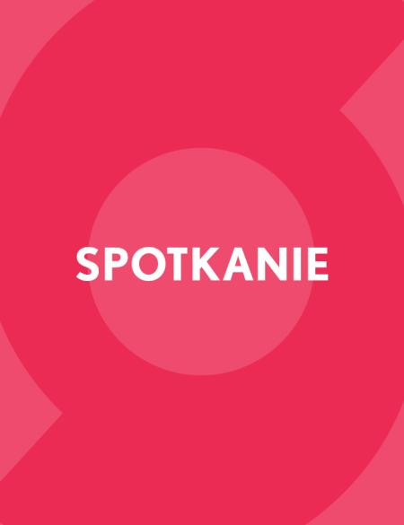 baner informacyjny z napisem spotkanie