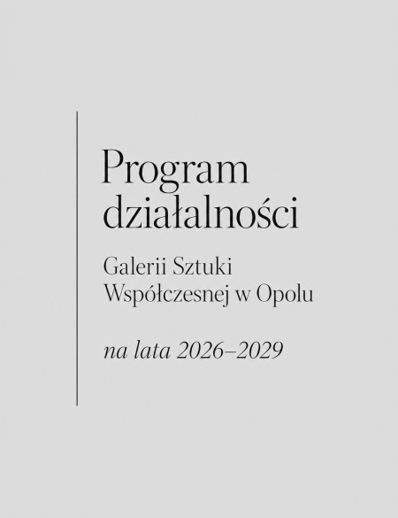 baner z napisem program działalności GSW na lata 2026-2029, szare tło