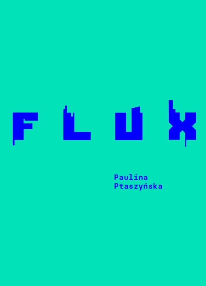 banerek informacyjny, zielone tło, napis sugerujący klimat wody - Flux, Paulina Ptaszyńska 