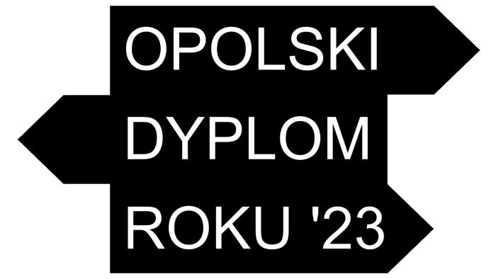 biały napis na czarnym tle: dyplom roku 2023