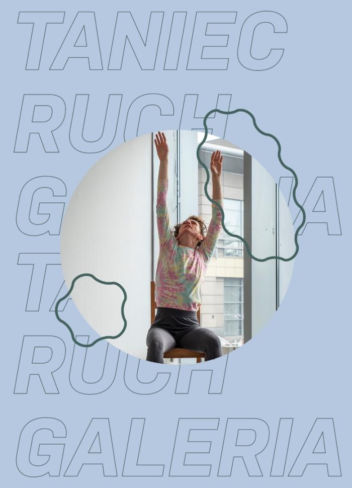 banerek informacyjny z napisem taniec, ruch, galeria 