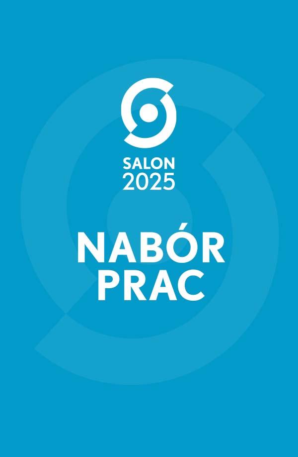baner informacyjny, niebieskie tło, napis: nabór, salon wiosenny 2025