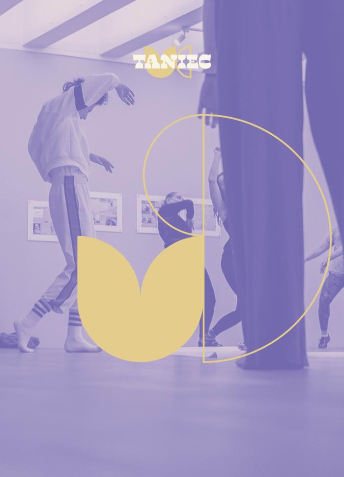 baner informacyjny, w tle zdjęcie ukazujące tancerzy, jedynie sugestia. napis taniec.