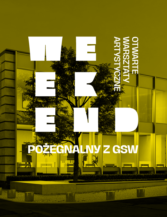 banerek informacyjny, weekend pożegnalny, w tle budynek gsw w opolu