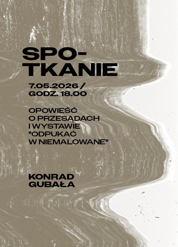 baner informacyjny o spotkaniu odpukać w niemalowane