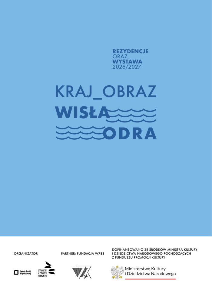 baner informacyjny o projekcie wisła_odra, rezydencje i wystawa