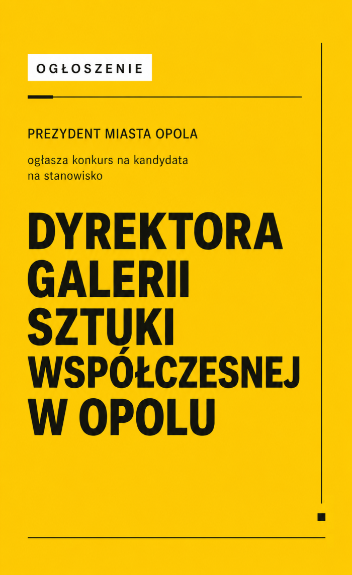 baner informacyjny. konkurs na dyrektora gsw