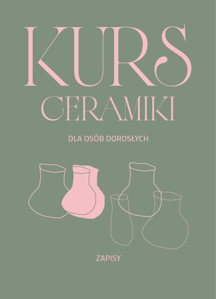 baner informacyjny, kurs ceramiki 